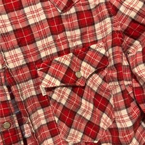 Levi's Red and White Plaid Shirt